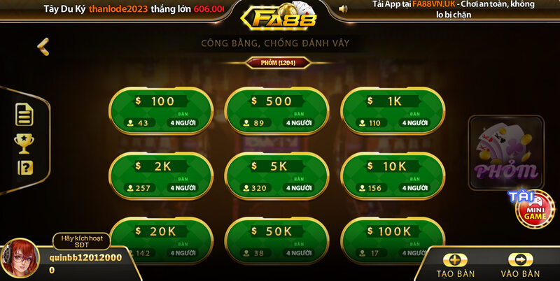 Giới thiệu về Game bài Phỏm FA88