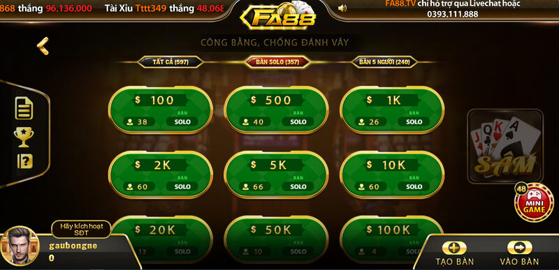 Giới thiệu về Game bài Sâm FA88